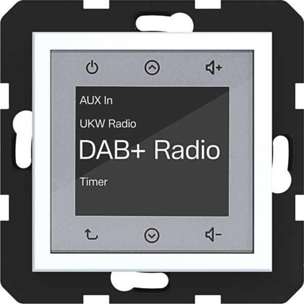 Hager WAN6011WM Radio Touch Unterputz DAB+, A.x/C.x, lichtweiß matt
