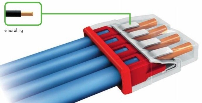 WAGO 2273-204 Verbindungsdosenklemme 4x0.5-2.5mm², 4 Leiter