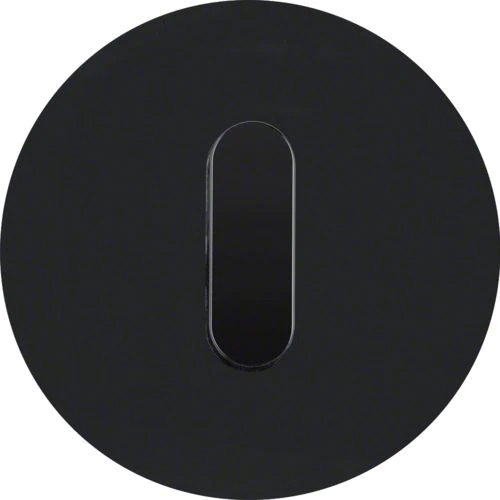 Berker 1001204500 Abdeckplatte mit Knebel, R.Classic, schwarz glänzend