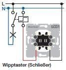 Berker 5031 UP Wipptaster, 1-polig 10A/250V