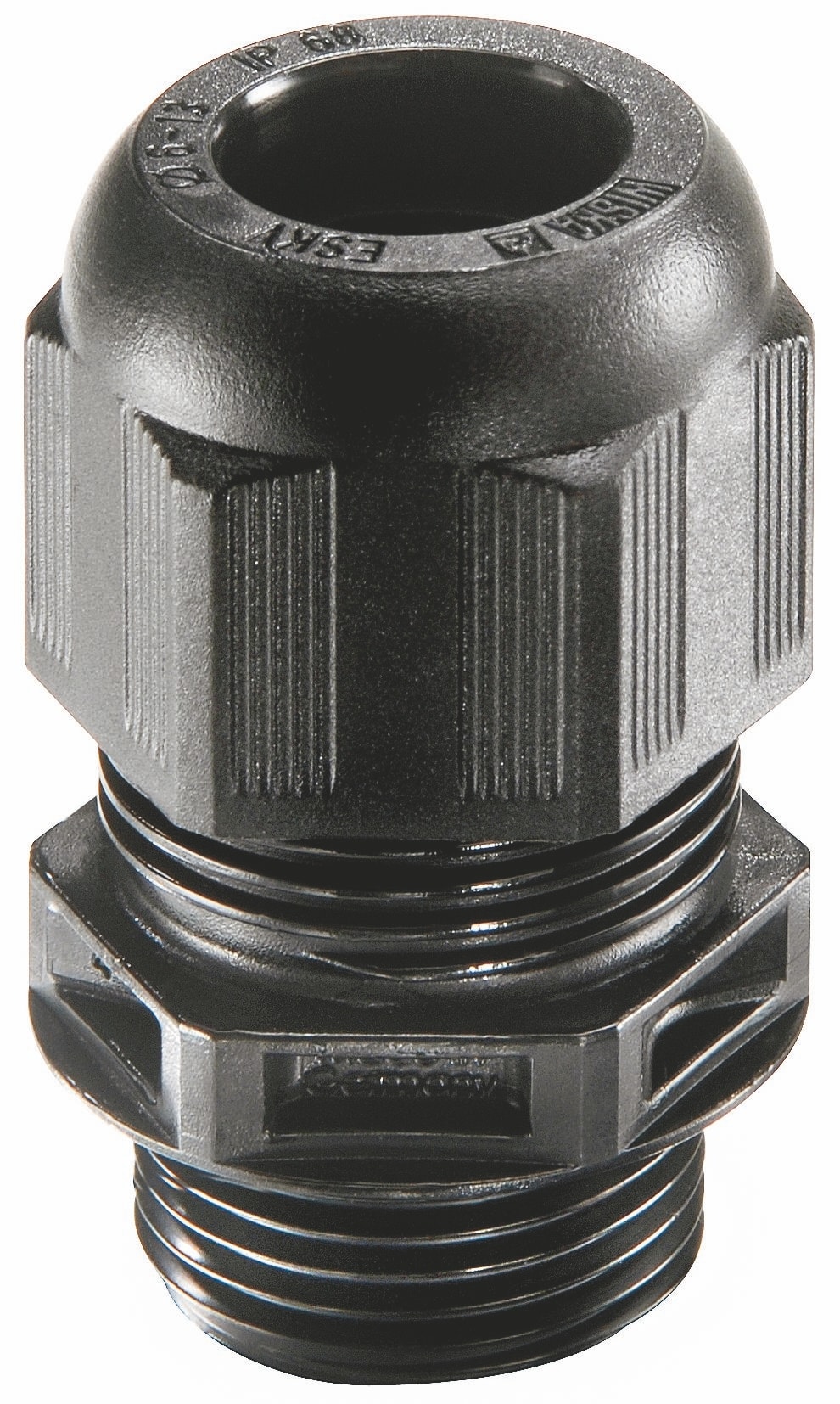 WISKA 10066120 Kunststoffkabelverschraubung M12, IP68, 3 bis 7 mm, schwarz