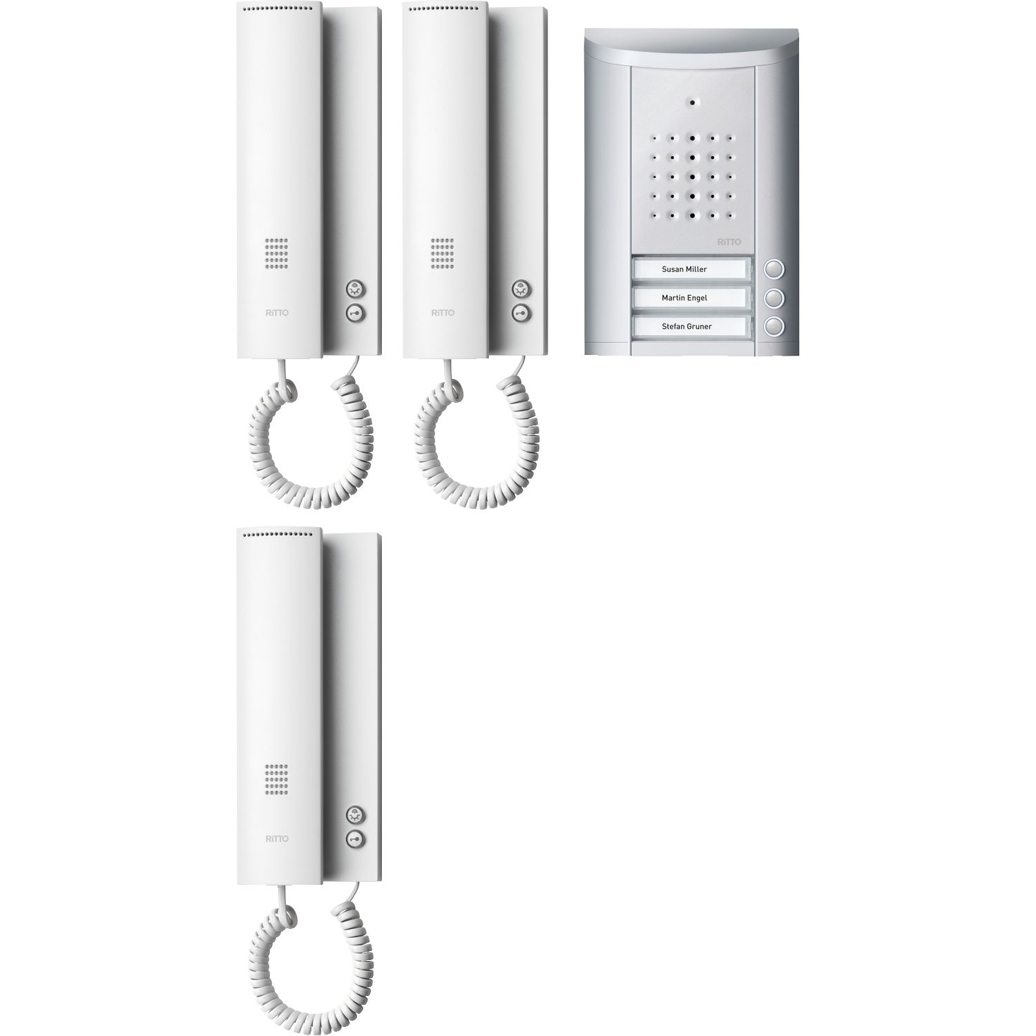 Ritto 1841320 Entravox Audio-Komplettpaket Aufputz für 3 WE