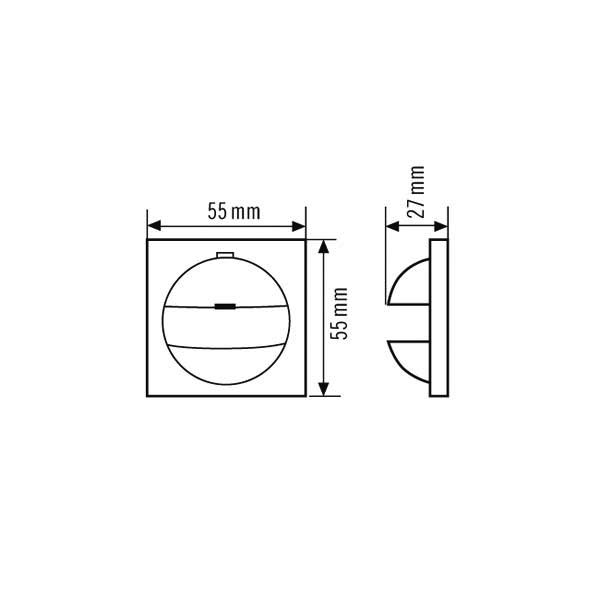 ESYLUX EP10427107 Abdeckung IP 20-BS1 für Wandmelder Basic, Standard und Compact