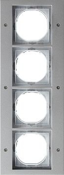 Gira 021465 Abdeckrahmen 4-fach, Gira TX_44, (WG UP) Farbe alu