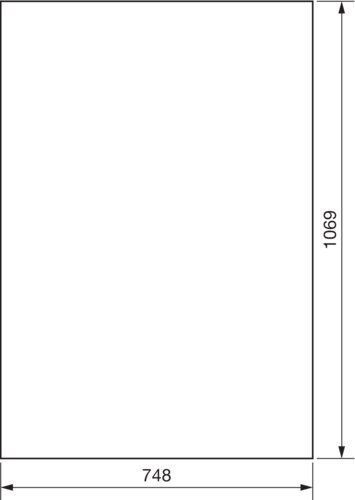 Hager FZ025N Ersatztür links für Hager-Schränke, 1100 x 1300 mm