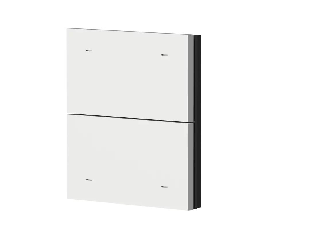 Theben 9080067 2-fach Wippe Metall weiß für iONprime PB KNX