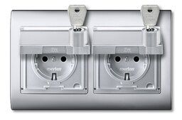 Merten 400260 Rahmen 2-fach, AQUADESIGN, aluminium