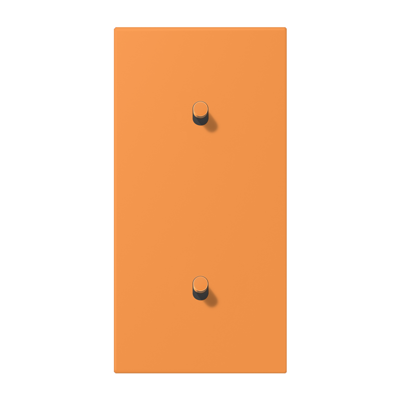 Jung LC12-20R0225 Abdeckung mit Kipphebel "Zylinder", 2 x 1 Kipphebel, senkrecht, orange clair