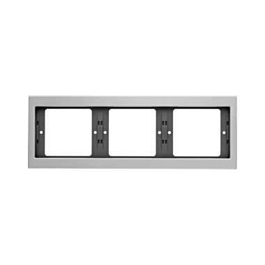 Berker 13737003 Rahmen 3-fach waagerecht, K.5, Alu, Aluminium eloxiert