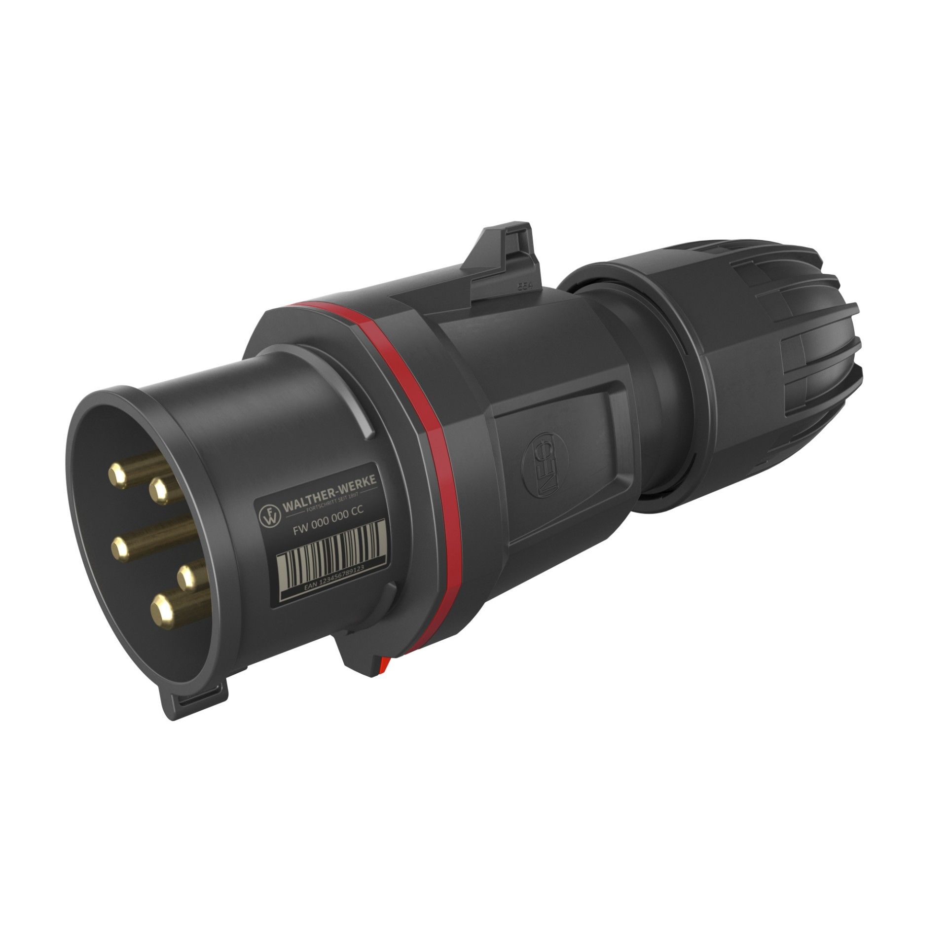 Walther FW231506SK CEE NEO Stecker Classic, 400V, 32A, 5P, 6h, IP54, mit Schraubtechnik