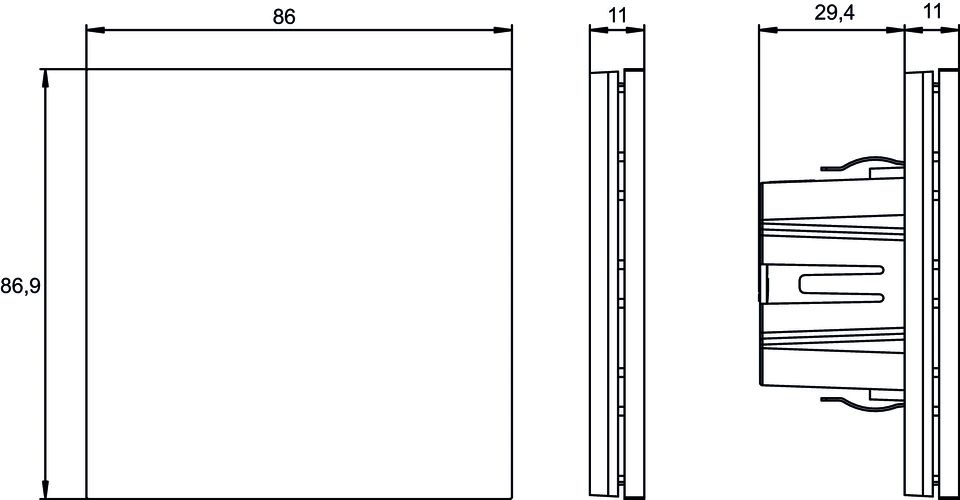 Theben 4969301 iONprime PB KNX Grundgerät für  2-/4-/8-fach KNX-Tastsensor