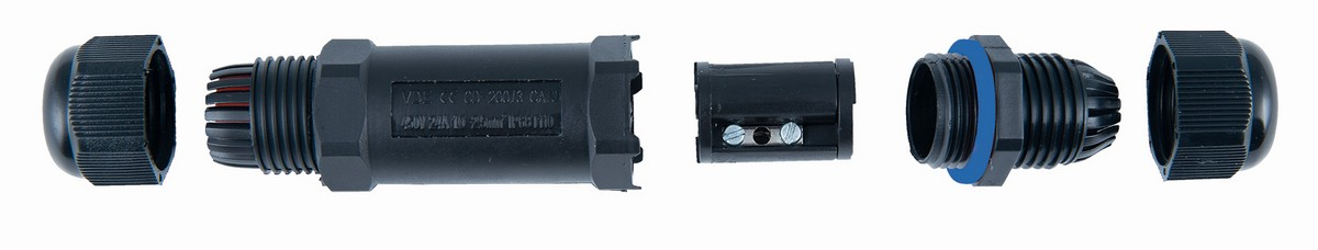 Heitronic 45611 Kabelverbinder 5-polig IP68, M25 (8-14mm Kabeldurchmesser), UV-beständig, wetterfest, für den Außenbereich