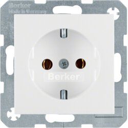 Berker 47438989 Schutzkontakt-Steckdose, S.1/B.3/B.7, polarweiß glänzend