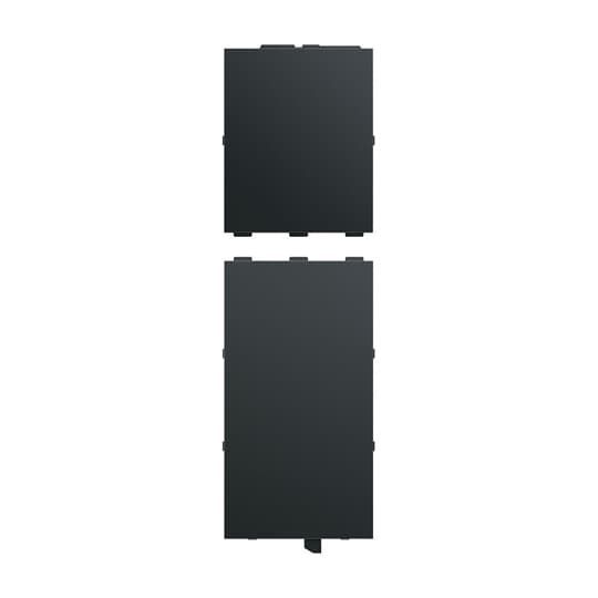 Busch-Jaeger SLB/A.0.11-885 Abdeckung für Schriftfeld Raumtemperaturregler, für 10-fach Bedienelement, schwarz matt, Busch-Tenton