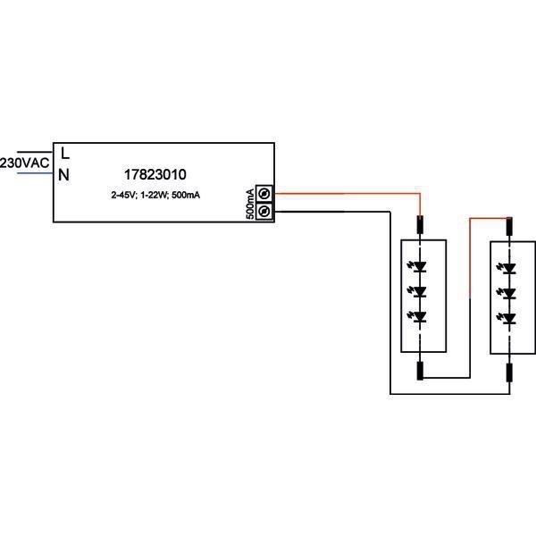 Brumberg 17823010 LED-Konverter 500 mA, 1-22 W, schaltbar, ohne Konfektionierung