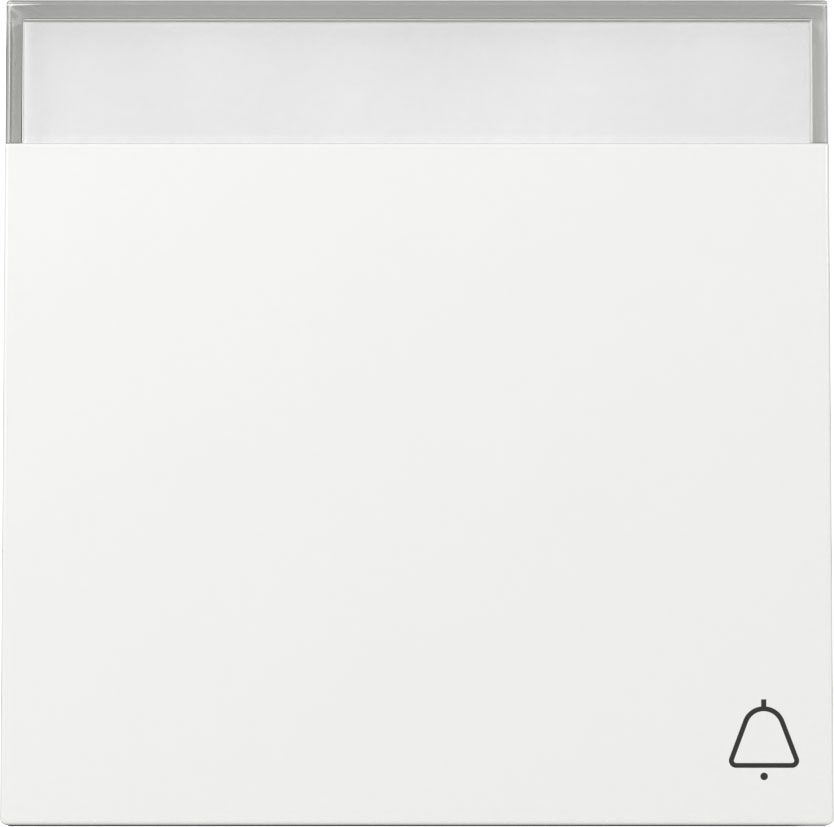 Gira 367370 Wippe Symbol "Klingel" und Beschriftungsfeld , Flächenschalter, reinweiß glänzend