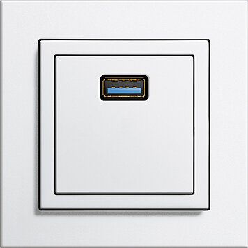 Gira 568303 USB 3.0 A Kabelpeitsche Einsatz reinweiß glänzend