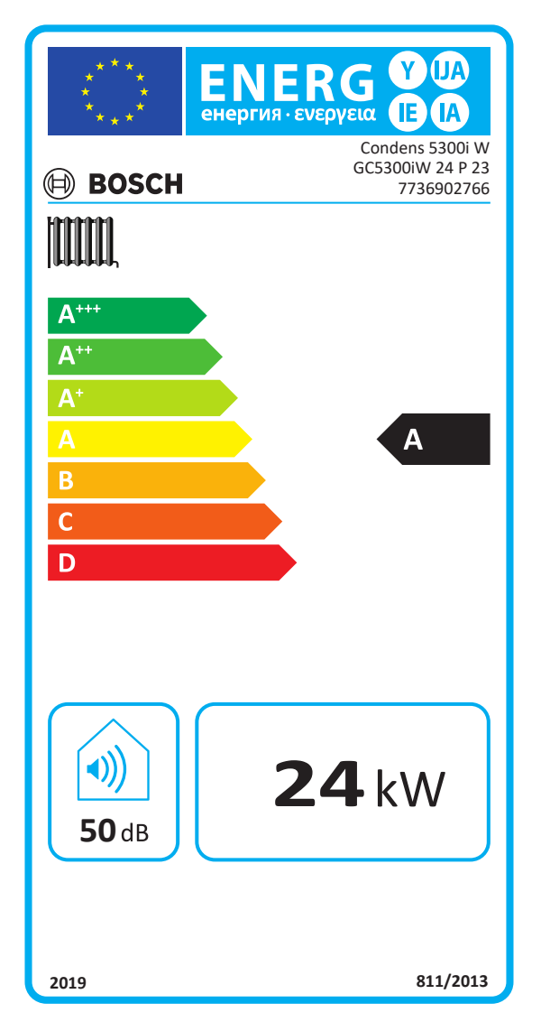 Bosch 7736902766 Gas-Brennwertgerät Condens 5300i W GC5300iW 24 P 23, 24 kW, wandhängend inkl. Ausdehnungsgefäß