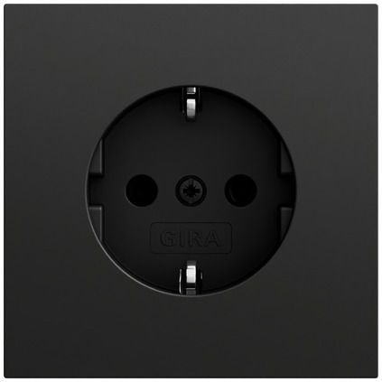Gira 418874 Schutzkontakt-Steckdose, System 70, schwarz matt (lackiert)