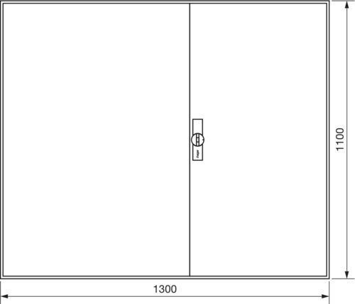 Hager ZB35ES, univers Z Leerschrank für eHZ IP44, H=1100mm, 5 Felder