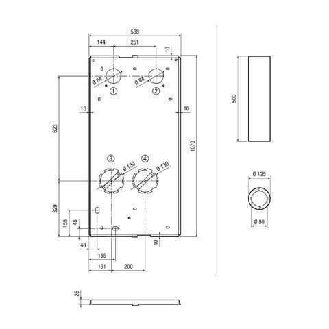 Maico WS 75 RSAP, Rohbau-Set-Aufputz