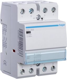 Hager ESC464 Schütz, 4-pol., 63A, 4 Öffner, 230V