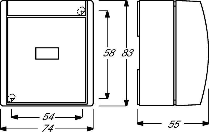 Busch-Jaeger 2601/6WGL-53 Schalter Aus-/Wechsel, mit Kalotte, Aufputz IP44