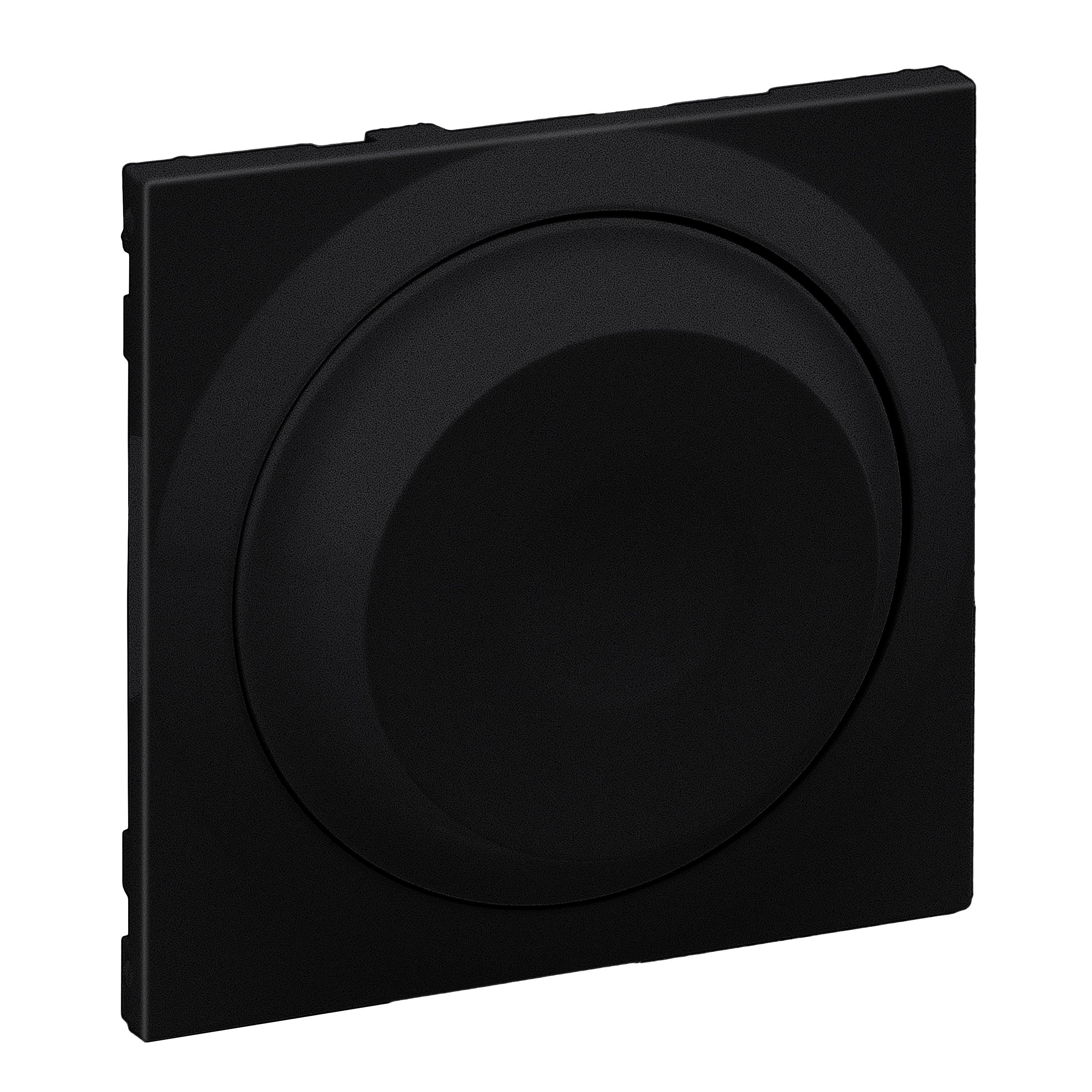 Legrand 765340 SEANO Abdeckung für Universal-Drehdimmer 300 W ohne Neutralleiter, schwarz lackiert