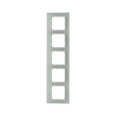 Berker 10156909 Glasrahmen 5-fach, B.7, polarweiß glänzend