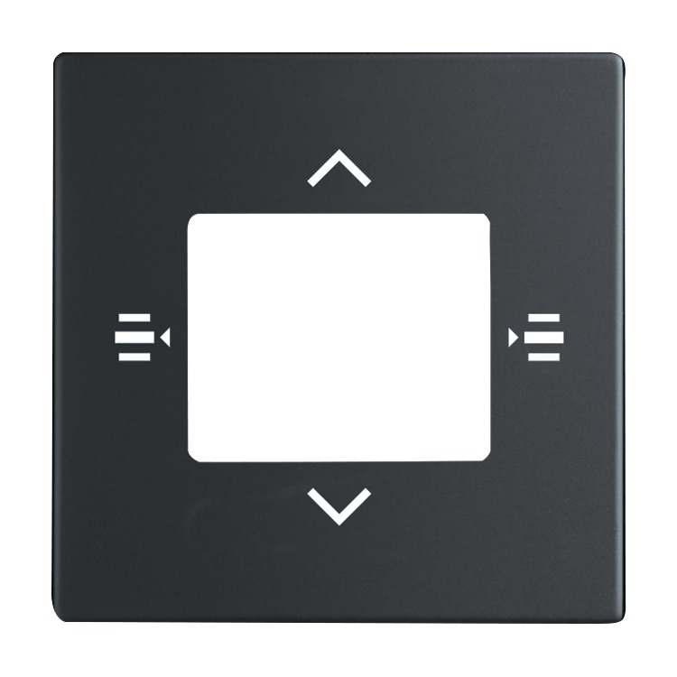 Busch-Jaeger 6108/61-885 Zentralscheibe für Bedienelement 6-fach, schwarz matt, Plattform 63, KNX