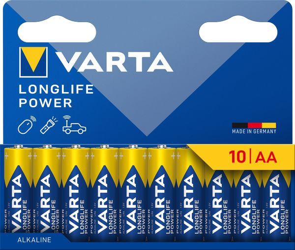 Varta Longlife Power Batterien AA/Mignon 1,5 V, 2970 mAh, Blister à 10 Stk.
