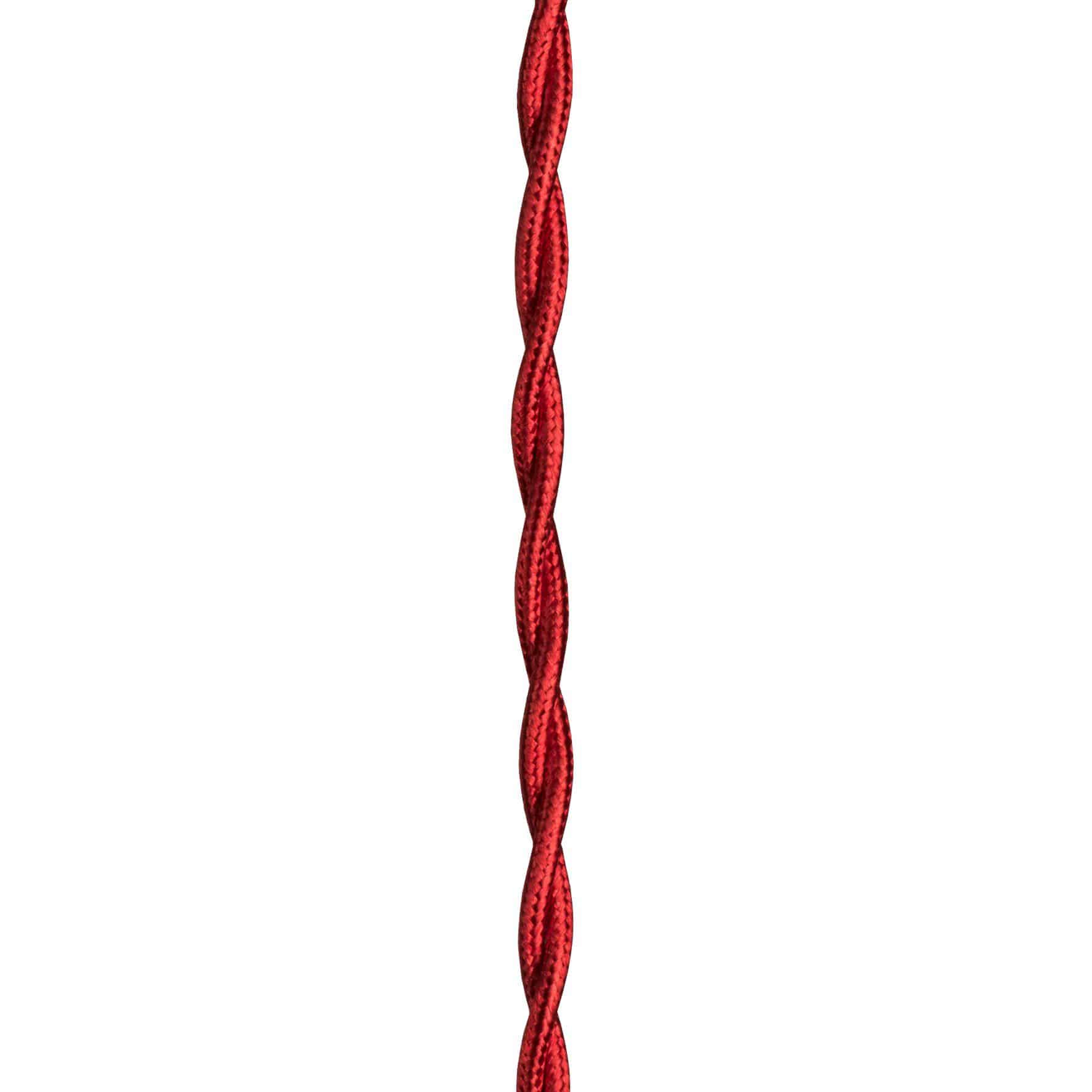 BAILEY 140310 Textilkabel 2x0,75mm², gedreht, Länge 3m, rot metallic