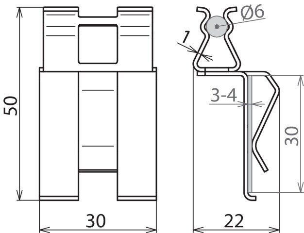 Dehn + Söhne 308 140 Bewehrungsklemme DEHNclip® 6/30mm