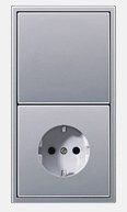 Jung AL2981 Rahmen 1-fach, senkrechte und waagerechte Montage, LS 990, Aluminium