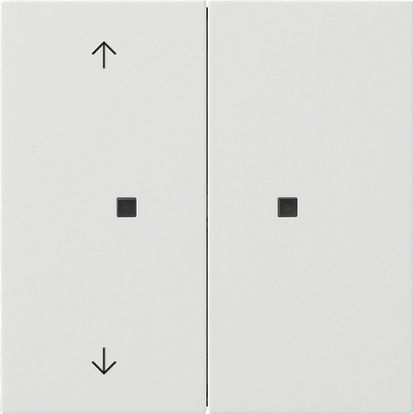 Gira 5175112Taster Wippe 2-fach unbedruckt/Pfeile , One und KNX, Flächenschalter, Reinweiß