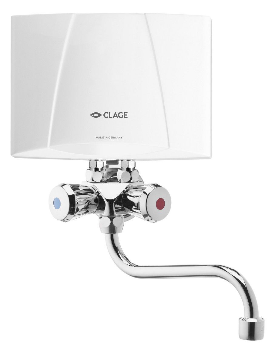 Clage 1500-17103 E-Kleindurchlauferhitzer M3 SMB mit Armatur, 3,5 kW, 230 V, weiß