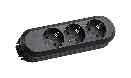 Bachmann 385.170 Tischsteckdose SMART 3x CEE7/3 ohne Zuleitung