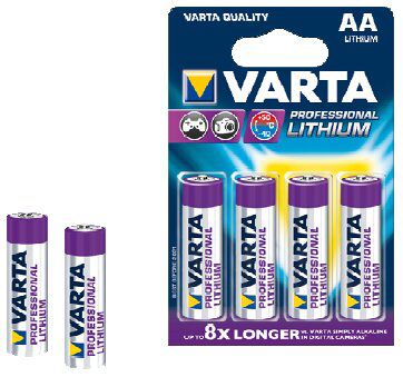 Varta Lithium Professional AA/Mignon Batterien 1.5V 2900mAh 4-Stück