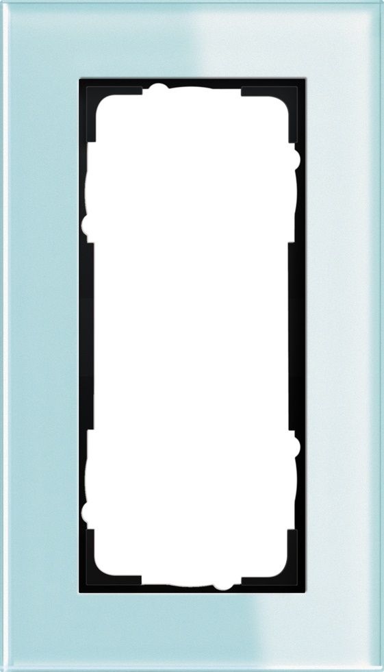 Gira 100218 Abdeckrahmen 2-fach ohne Mittelsteg, Gira Esprit, Glas mint