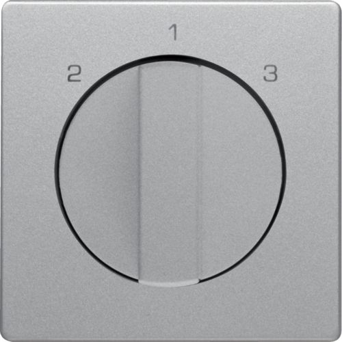Berker 1084608400 Zentralstück mit Drehknopf für 3-Stufenschalter, Q.x, aluminium samt