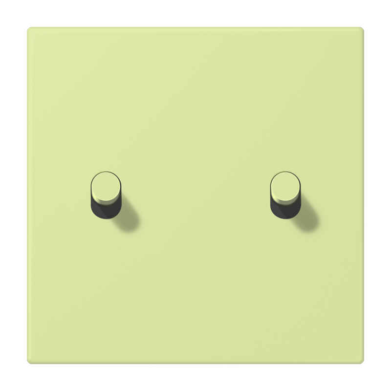 Jung LC12-5R0222 Abdeckung mit Kipphebel "Zylinder", 2 Kipphebel, vert jaune clair