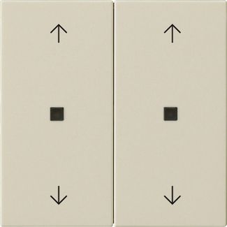 Gira 538601 Wippe 2-fach Pfeile Kontrollfenster, System 55, cremeweiß