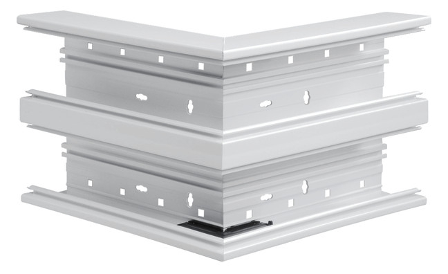 Hager Tehalit BR652103D9016 Außeneck aus Grundprofil zu BR 68x210mm Oberteil 2x80mm