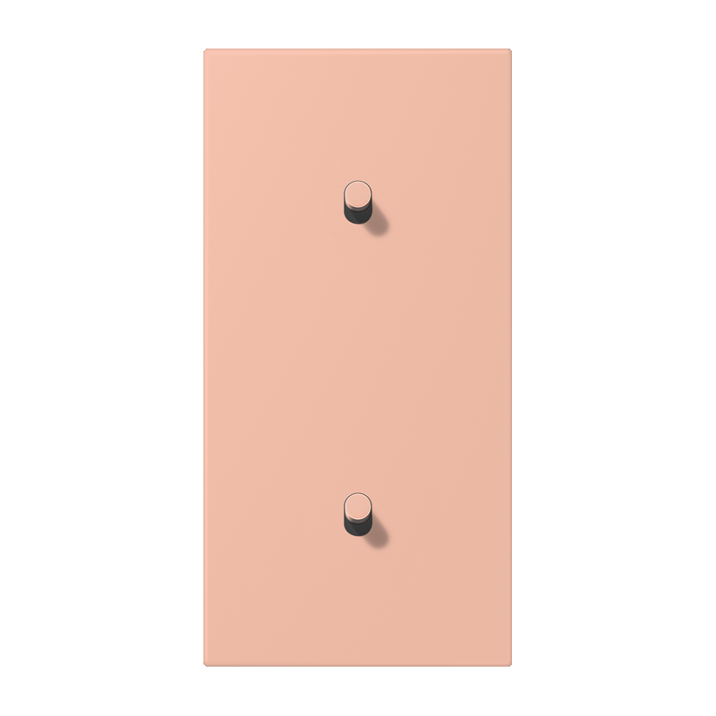 Jung LC12-20R0231 Abdeckung mit Kipphebel "Zylinder", 2 x 1 Kipphebel, senkrecht, rose clair