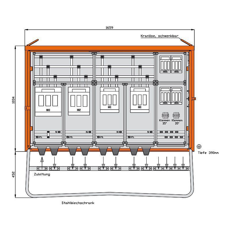 Walther WGV0090 Gruppenverteilerschrank 436kVA