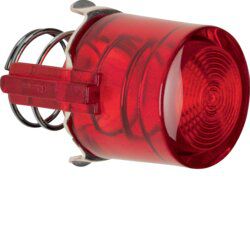 Berker 1229 Tasterknopf f. Drucktaster und Lichtsignal E10, 1930/Glas/Palazzo, rot transparent