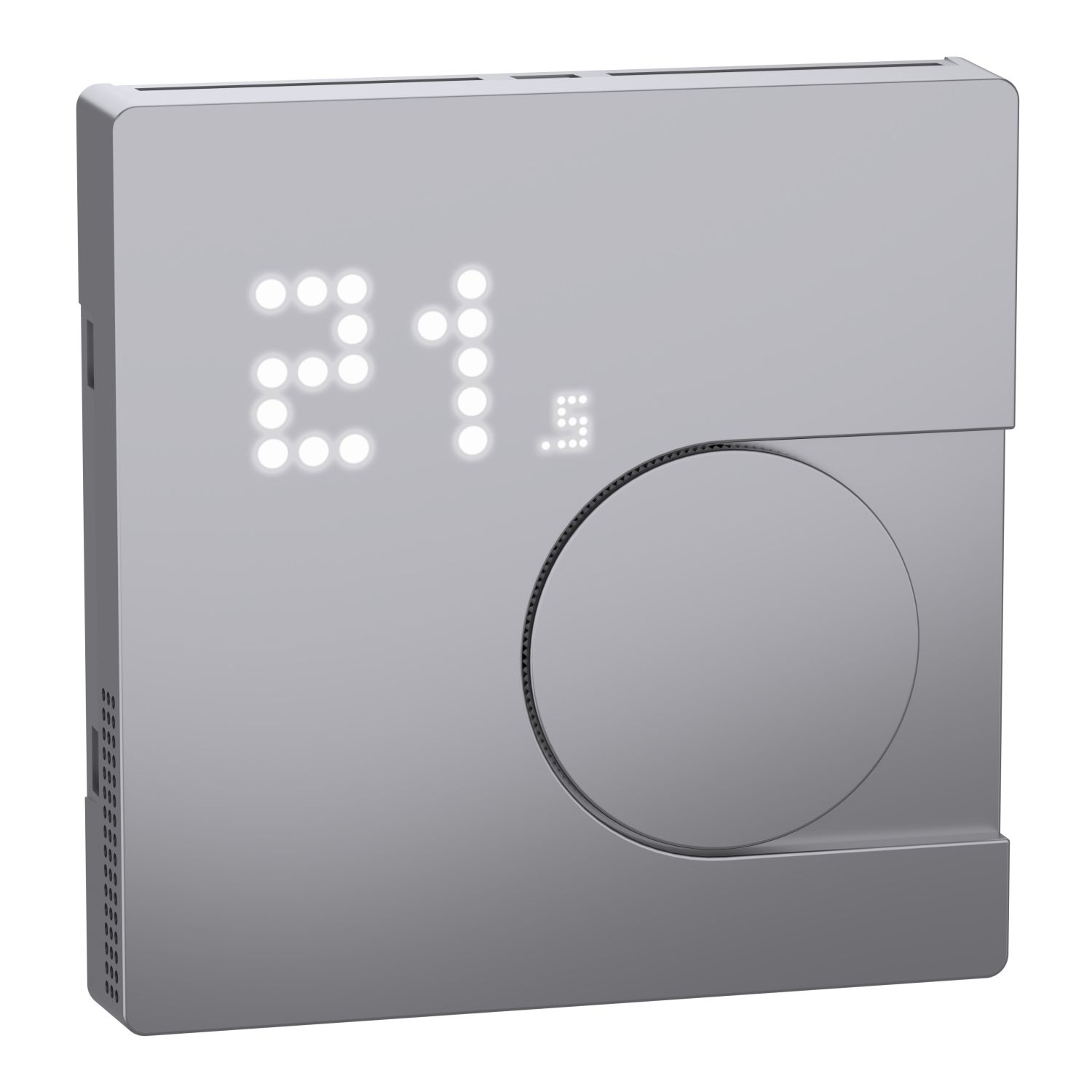 Merten MEG5779-6036 Connected Raumtemperaturregler-Modul, System Design, Works with Wiser, Zigbee, Wieser Home, Edelstahl