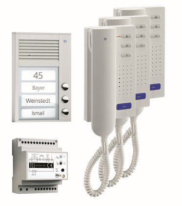 TCS PPA03-EN/02 Sprechanlagen-Set Aufputz für 3 WE