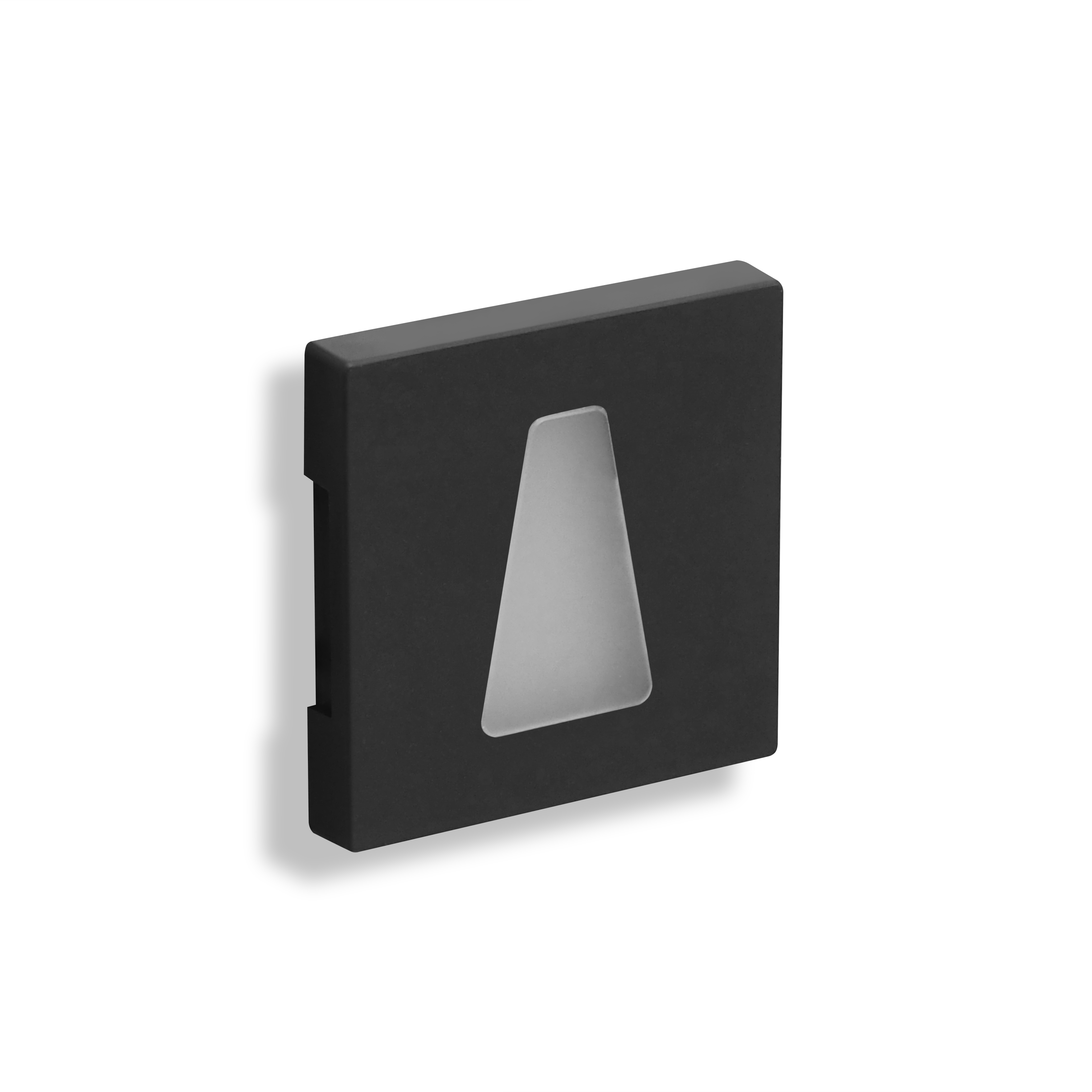qles WET0814 Wandeinbauleuchte Trapez, für Merten System-M, beleuchtet/LED/warmweiß (3000k), Anthrazit, edelmatt, IP44