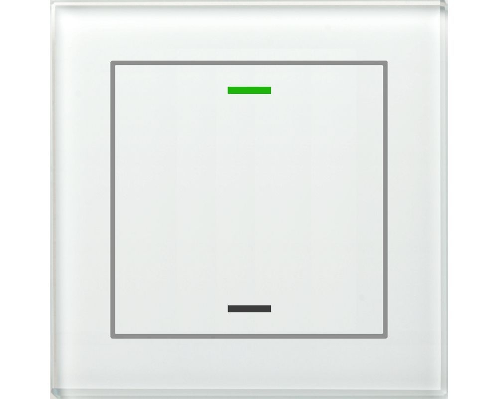 MDT GTL-1T0W.02S KNX Glastaster II Light 1-fach, RGBW, Temperatursensor, Weiß, Neutral